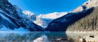 Admiring the crystal clear water of Lake Louise | Caroline Mongrain