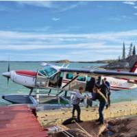 Summer float plane ride into Northwest Territories eco-lodge | H Wang