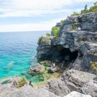 The Grotto is a popular spot in Bruce Peninsula NP