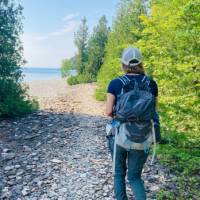 Hiker in the Bruce Peninsula National Park |  <i>Caroline Mongrain</i>