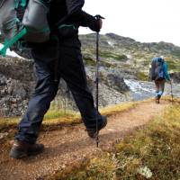 Retracing the steps of the Stampeders route over the Chilkoot Pass. | Mark Daffey