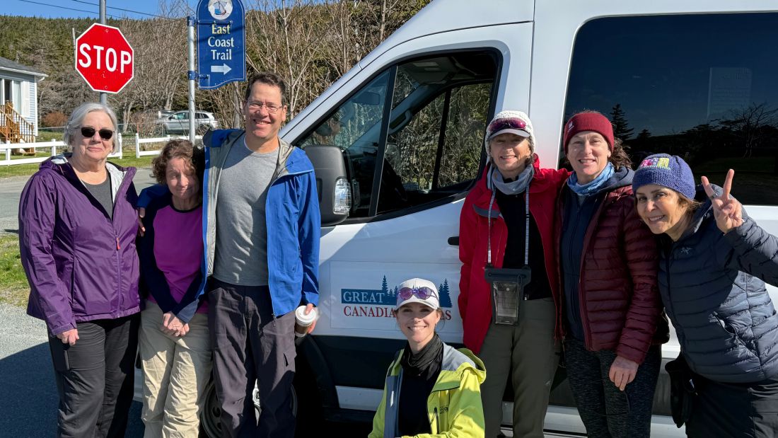 All smiles on our first guided East Coast Trail trip of the season! |  Jamie Hill