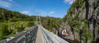 Suspension bridge to the former village of La Manche | Sherry Ott