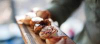 Bacon-wrapped scallops on the Fundy Footpath. | Guy Wilkinson