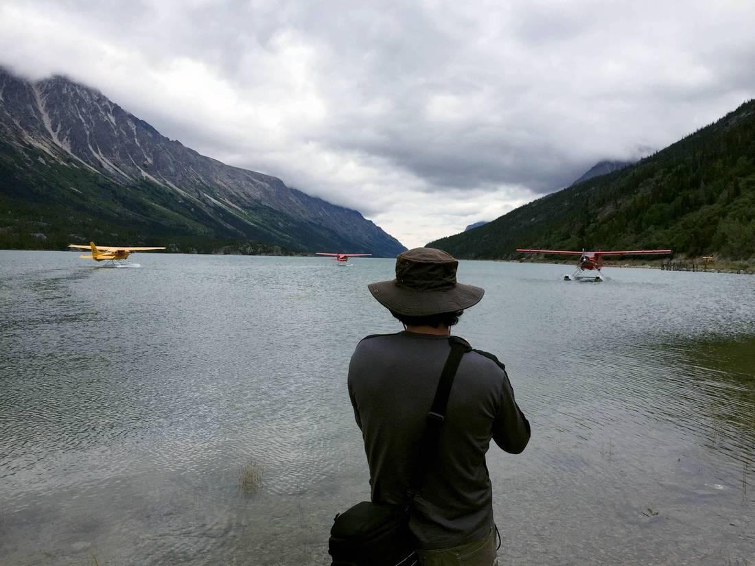 Our float plane pick-up at the beautiful Bennett Lake |  <i>Nathalie Gauthier</i>