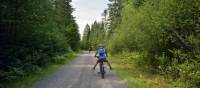 Young cyclist having fun on the trail | Nathalie Gauthier