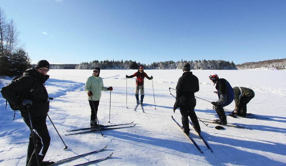 Lake ski in sun