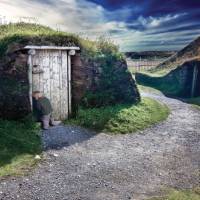 Sod Hut at L'Anse aux Meadows, Newfoundland | Barrett & MacKay Photo