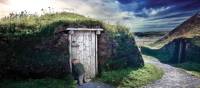 Sod Hut at L'Anse aux Meadows, Newfoundland | Barrett & MacKay Photo