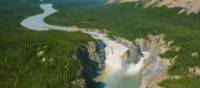 Flying over breathtaking canyons and the awe-inspiring Virginia Falls.