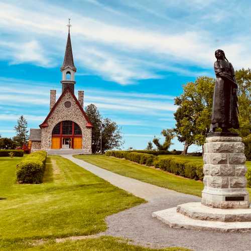 Evangeline, an iconic figure of Acadian culture, at the Grand-Pré Memorial Church