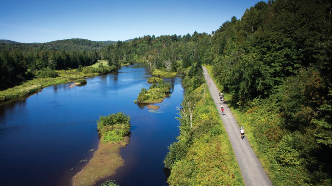 Quebec's P'tit Train du Nord rail trail | <i>©Tourisme Laurentides</i>