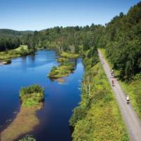 Quebec's P'tit Train du Nord rail trail | ©Tourisme Laurentides