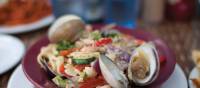 Seafood spaghetti at a local restaurant, Prince Edward Island | Guy Wilkinson