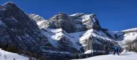 Blue skies, rocky peaks, and pristine white snow make the perfect playground