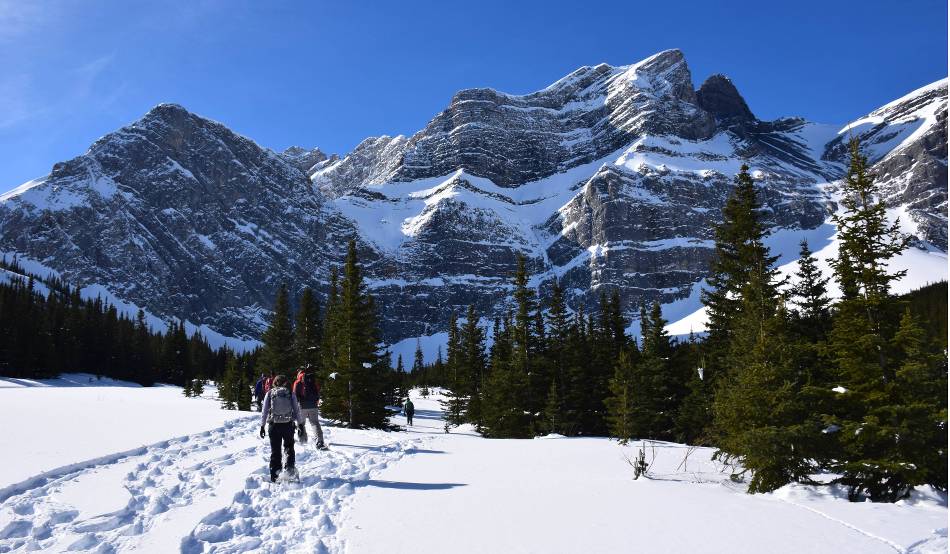 Snowshoeing in the beautiful Canadian Rockies
