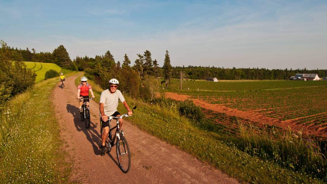 Cycling the lovely Confederation Trail on PEI |  <i>Tourism PEI/Paul Baglole</i>