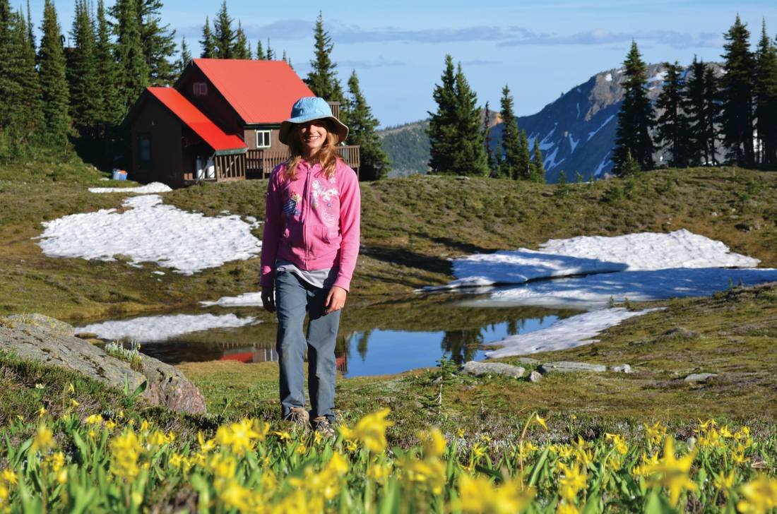 The first spring bloom of avalanche lilies, Wells Gray, BC