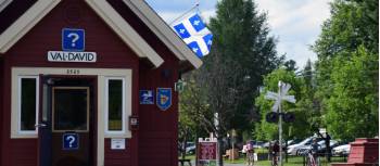 Station Val-David on the P'tit Train du Nord cycling path | Nathalie Gauthier